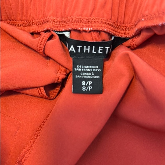 Athleta Avenue Wide Leg Crop Red Pants - Picture 8 of 9